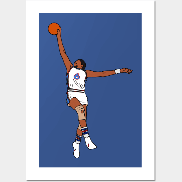 Julius Erving Dunk Wall Art by rattraptees